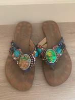 Leren ibiza teenslippers 38, Kleding | Dames, Schoenen, Ophalen of Verzenden, Zo goed als nieuw