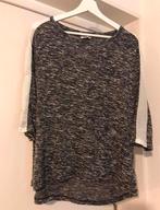 MOET WEG grijs mêlee top met mesh wit detail XL, Verzenden, Zo goed als nieuw, Wit, Shirt of Top