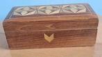 vintage houten kistje met, Antiek en Kunst, Ophalen of Verzenden