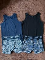 2 Ondergoedsets (Hemd+ 2 boxershorts) Blauw-Zwart mt 170-176, Gebruikt, Ophalen of Verzenden, Jongen, Nacht- of Onderkleding