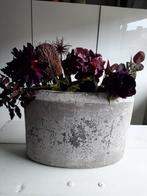 Grote Grijze bloempot, Ophalen, Steen, Minder dan 60 cm, Zo goed als nieuw