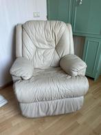 Luxe off white leder relax fauteuil, Huis en Inrichting, Ophalen, Gebruikt, Overige kleuren, Relax fauteuil