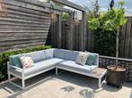 Loungebank wit aluminium zgan incl. sierkussens., Aluminium, Zo goed als nieuw, Bank, Ophalen
