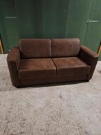 Bank bankstel bruin stof cognac tweezits, Ophalen, Gebruikt, 150 tot 200 cm, Tweepersoons