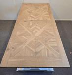 Massief eiken kloostertafel 220x100 IngelegdKasteelvloerblad, Huis en Inrichting, Ophalen, EigenMeubelmakerij, Eikenhout, 200 cm of meer