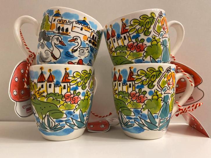 Blond Amsterdam ~ Efteling Mokken Kikker 4 x, Huis en Inrichting, Keuken | Keukenbenodigdheden, Zo goed als nieuw, Ophalen of Verzenden