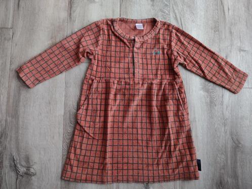 Super fijn bruin Tinycottons jurkje met ruitjes, maat 104., Kinderen en Baby's, Kinderkleding | Maat 104, Zo goed als nieuw, Meisje