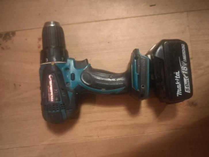 makita ddf456 inc 5amp Accu 18volt, Doe-het-zelf en Verbouw, Gereedschap | Boormachines, Gebruikt, Boor- en Schroefmachine, 600 watt of meer