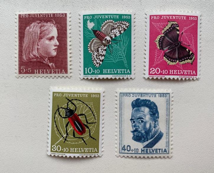 1953 Michel 588-592 postfris., Postzegels en Munten, Postzegels | Europa | Zwitserland, Postfris, Ophalen of Verzenden