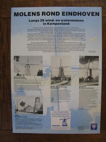 poster 26 windmolens watermolens rond Eindhoven ca. 1988 beschikbaar voor biedingen