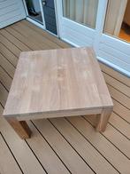 Blank houten salontafel vierkant, Huis en Inrichting, Tafels | Salontafels, Ophalen, Gebruikt, 50 tot 100 cm, 50 tot 100 cm
