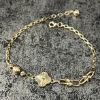 14k gouden armband klavervier, Ophalen of Verzenden, Gebruikt
