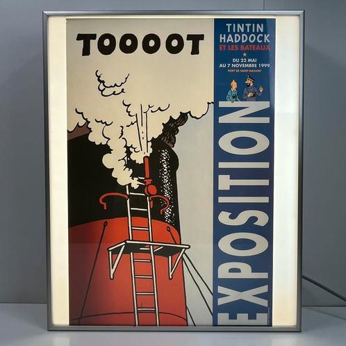 Poster in lichtbak - TINTIN HADDOCK, Verzamelen, Posters, Gebruikt, Film en Tv, Deurposter of groter, Rechthoekig Staand, Met lijst
