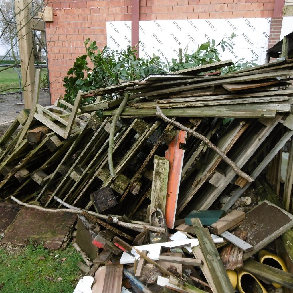 Gratis afvalhout, Minder dan 3 m³, Ophalen, Overige houtsoorten, Blokken