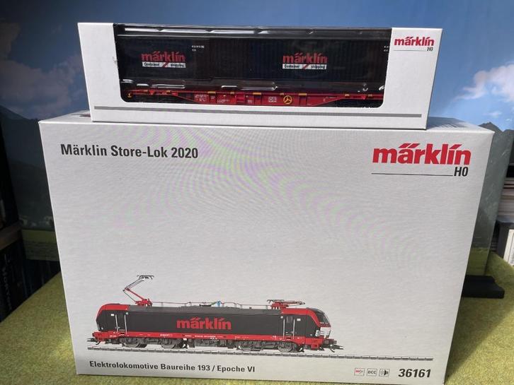 Märklin 36161 E-lokomotive 193 en 47133 containerwagen 2020, Hobby en Vrije tijd, Modeltreinen | H0, Nieuw, Treinset, Wisselstroom