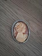 Vintage Camee Broche, Overige materialen, 4 tot 7 cm, Gebruikt, Beige