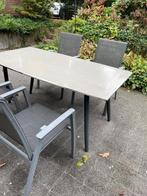 Garden impressions Tuintafel (graniet?) aluminium poten., Ophalen, Gebruikt, Aluminium