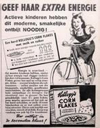 14 vintage advertenties reclames Kelloggs Corn Flakes 35-80, Ophalen of Verzenden, Gebruikt, Overige typen