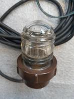 Vintage Scheepslamp / Bootlamp (osculati toplicht), Gebruikt, Glas, Minder dan 100 cm, Maritiem