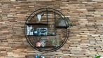 Zwart metalen wandrek Ø75 cm, Huis en Inrichting, Woonaccessoires | Wanddecoraties, Ophalen, Zo goed als nieuw