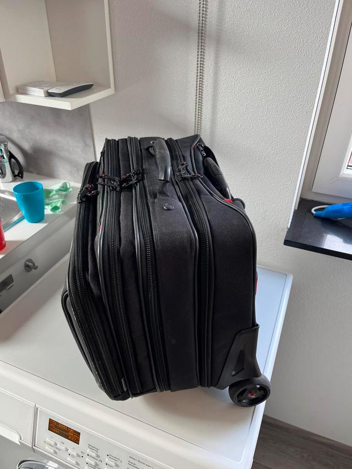 Wenger Grote Laptop Trolley, Sieraden, Tassen en Uiterlijk, Koffers, Gebruikt, Zacht kunststof, 50 tot 60 cm, 35 tot 45 cm, Uitschuifbare handgreep