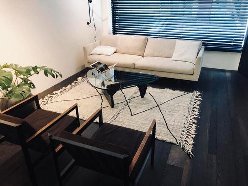 Heerenhuis cargo chair lounge stoel fauteuil - 2 stuks, Huis en Inrichting, Stoelen, Zo goed als nieuw, Twee, Metaal, Bruin, Ophalen