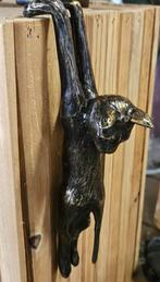 HANGPOES / BRONZEN BEELD / KAT / POES, Tuin en Terras, Dierenbeeld, Nieuw, Info@huisentuindecoratiemarie.nl, Huis en tuin decoratie marie