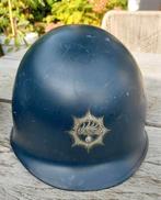 Vintage blauwe Rijkspolitie ME helm compleet, Verzamelen, Ophalen of Verzenden, Nederland, Helm of Baret