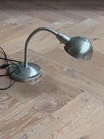 Zilverkleurige Tafellamp met Flexibele Arm, Ophalen, Zo goed als nieuw, Metaal, Minder dan 50 cm