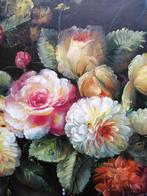 schilderij, olieverf, bloemenstilleven, bloemstilleven, Antiek en Kunst, Ophalen of Verzenden