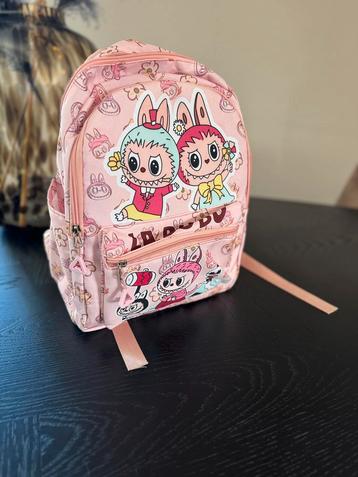 Schattige roze Labubu rugzak beschikbaar voor biedingen
