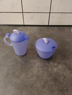 Vintage Tupperware suiker en melk kannetje - NIEUW, Ophalen of Verzenden, Nieuw, Blauw, Beker of Kan
