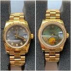 NIEUW Rolex horloges dames, grijs/goud en groen/goud, Rolex, Polshorloge, Nieuw, Ophalen of Verzenden