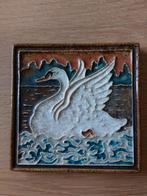 Vintage Tegel met Zwaan, Delft, Antiek en Kunst, Antiek | Wandborden en Tegels, Ophalen of Verzenden