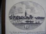 gravure 'T Dorp Huizen (NH) ingelijst door Anna Brouwer, Antiek en Kunst, Ophalen of Verzenden