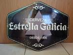 Zeldzaam emaillebord Estrella Galicia bier (zwart), Ophalen of Verzenden, Nieuw, Reclamebord, Plaat of Schild, Overige merken