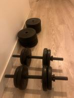 Gewichten en Dumbells Set, Sport en Fitness, Ophalen, Gebruikt, Armen, Halterschijven