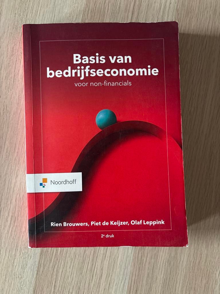 Basis van Bedrijfseconomie - Leerboek, Ophalen of Verzenden, Gelezen, Economie en Marketing