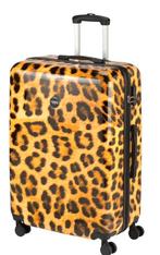 - Princess Traveller grote koffer – panterprint  - 76 cm, Sieraden, Tassen en Uiterlijk, Koffers, Ophalen, Hard kunststof, 45 tot 55 cm