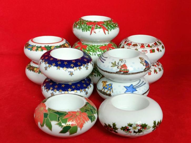 Arzberg - KERST waxinelichthouders met kerstdecors, Diversen, Kerst, Zo goed als nieuw, Ophalen of Verzenden