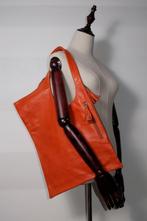 Leren oranje {sample} schoudertas, Ophalen of Verzenden, Nieuw, Oranje, Shopper