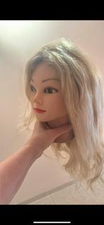 Lichtgoudblond haarwerk lace wig pruik echt haar, Sieraden, Tassen en Uiterlijk, Uiterlijk | Haarverzorging, Verzenden, Zo goed als nieuw