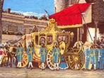 Wandkleed koets met paarden Binnenhof Den Haag Prinsjesdag, Ophalen of Verzenden