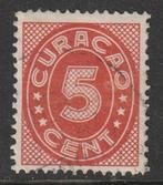 Curacao 1936 125 Cijfer 5c, Gest, Ophalen of Verzenden, Gestempeld