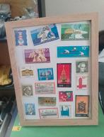 Ingelijste verzameling oude postzegels, Postzegels en Munten, Postzegels | Volle albums en Verzamelingen, Ophalen of Verzenden