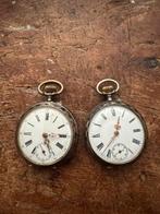 2 antieke zilveren lopende zakhorloges, Sieraden, Tassen en Uiterlijk, Horloges | Antiek, Ophalen of Verzenden, Zilver, Overige merken