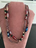 Kunst glazenkralen ketting 110cm vintage jaren ‘70, Sieraden, Tassen en Uiterlijk, Armbanden, Ophalen of Verzenden, Zo goed als nieuw
