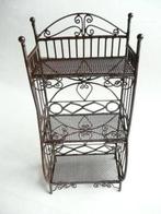 bruin metalen etagere H 16 x B 7 x D 5 cm EM3359/poppenhuism, Ophalen, Nieuw, Gebruiksvoorwerp