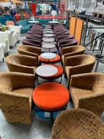 Grote partij fauteuils in 2 kleuren, Ophalen of Verzenden, Gebruikt, Overige kleuren, Vijf, Zes of meer stoelen