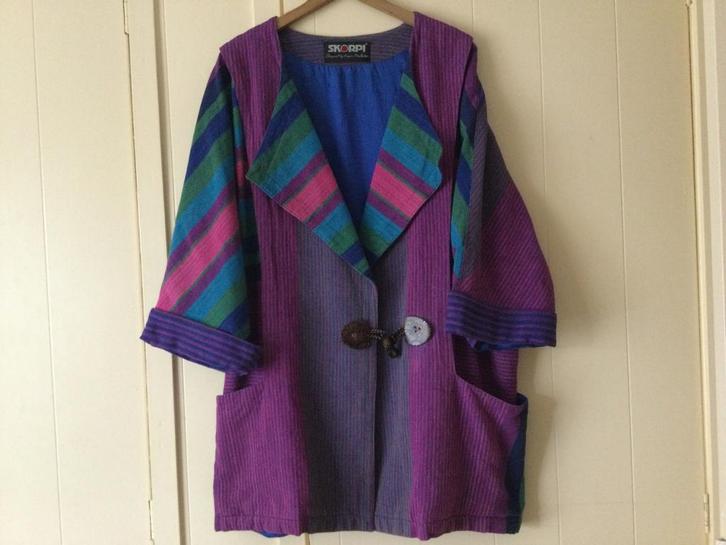 Skorpi - kleurrijk jasje - tuniek designed Keyser productie, Kleding | Dames, Blouses en Tunieken, Zo goed als nieuw, Maat 42/44 (L)